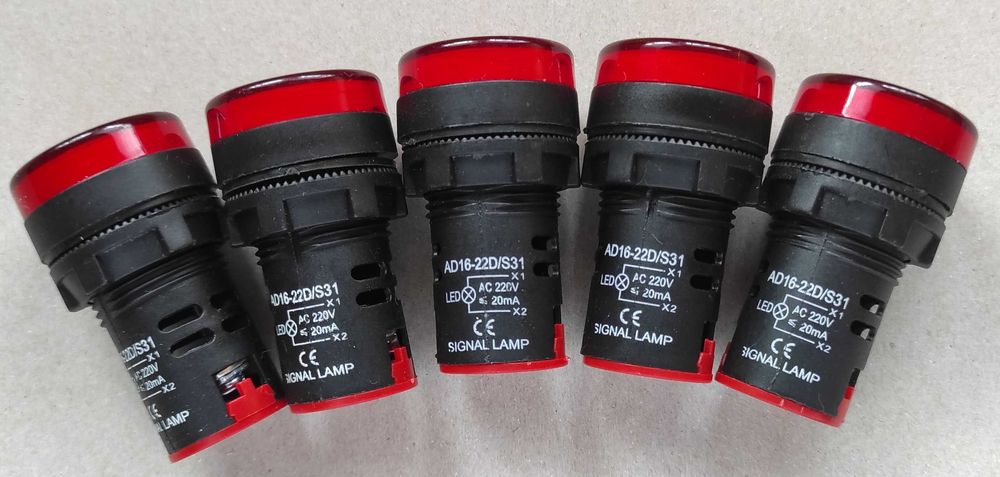 Lampka kontrolka sygnalizacyjna LED 12V / 230V 22mm ZIELONA