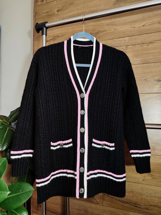 CHANEL жіночий кашеміровий чорний кардиган M-L в стилі old money