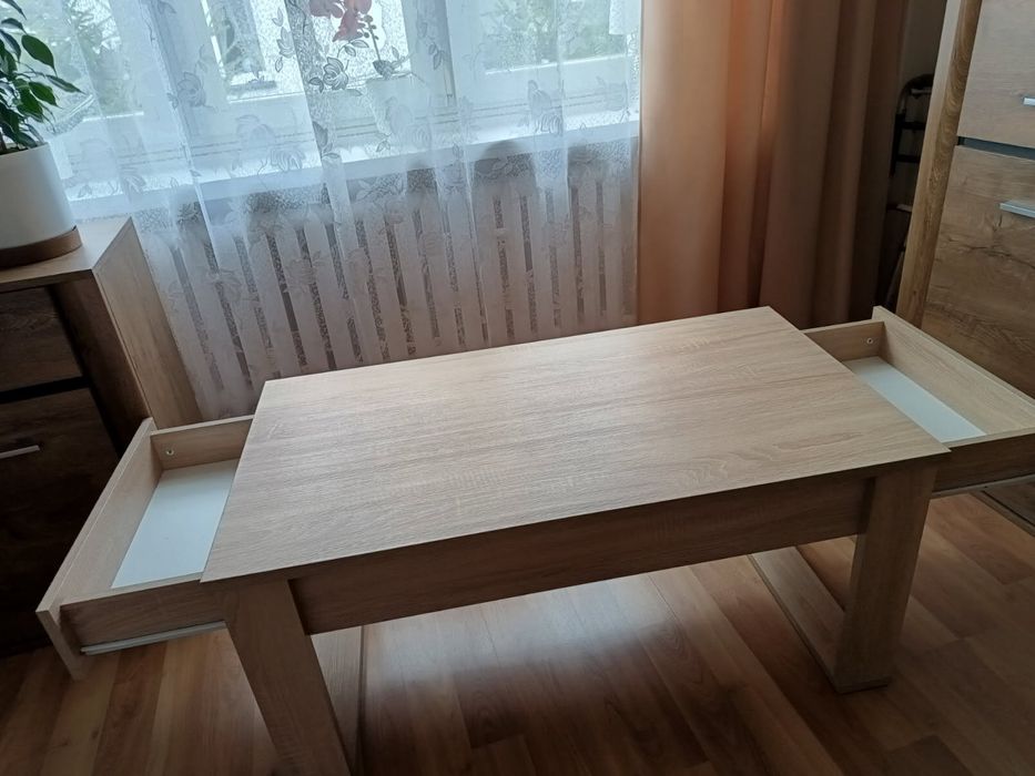 Ława Stolik Kawowy Szuflady 60x110cm Stan Idealny Dąb Sonoma