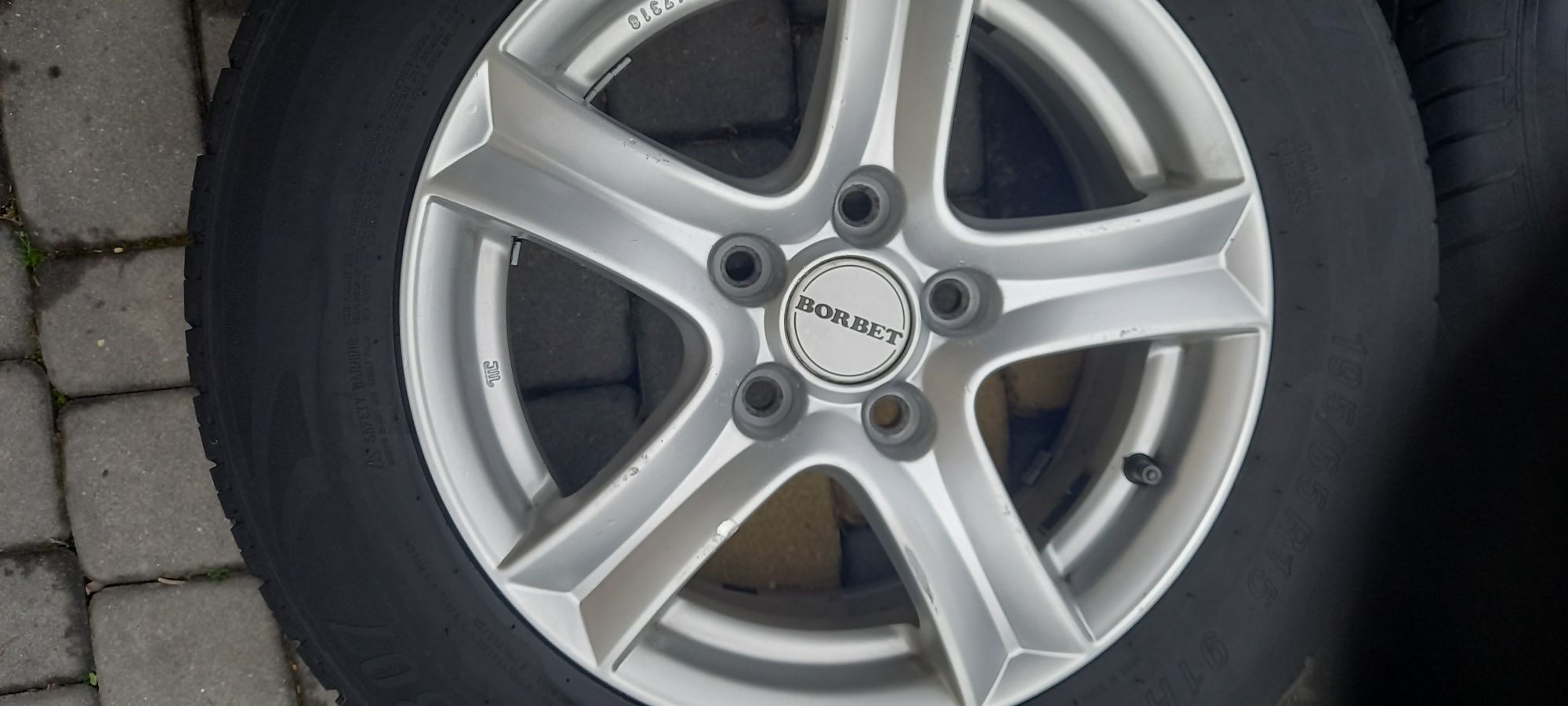 Alufelgi z letnimi oponami vw audi seat skoda 5x112 r15 et45 6.5 J