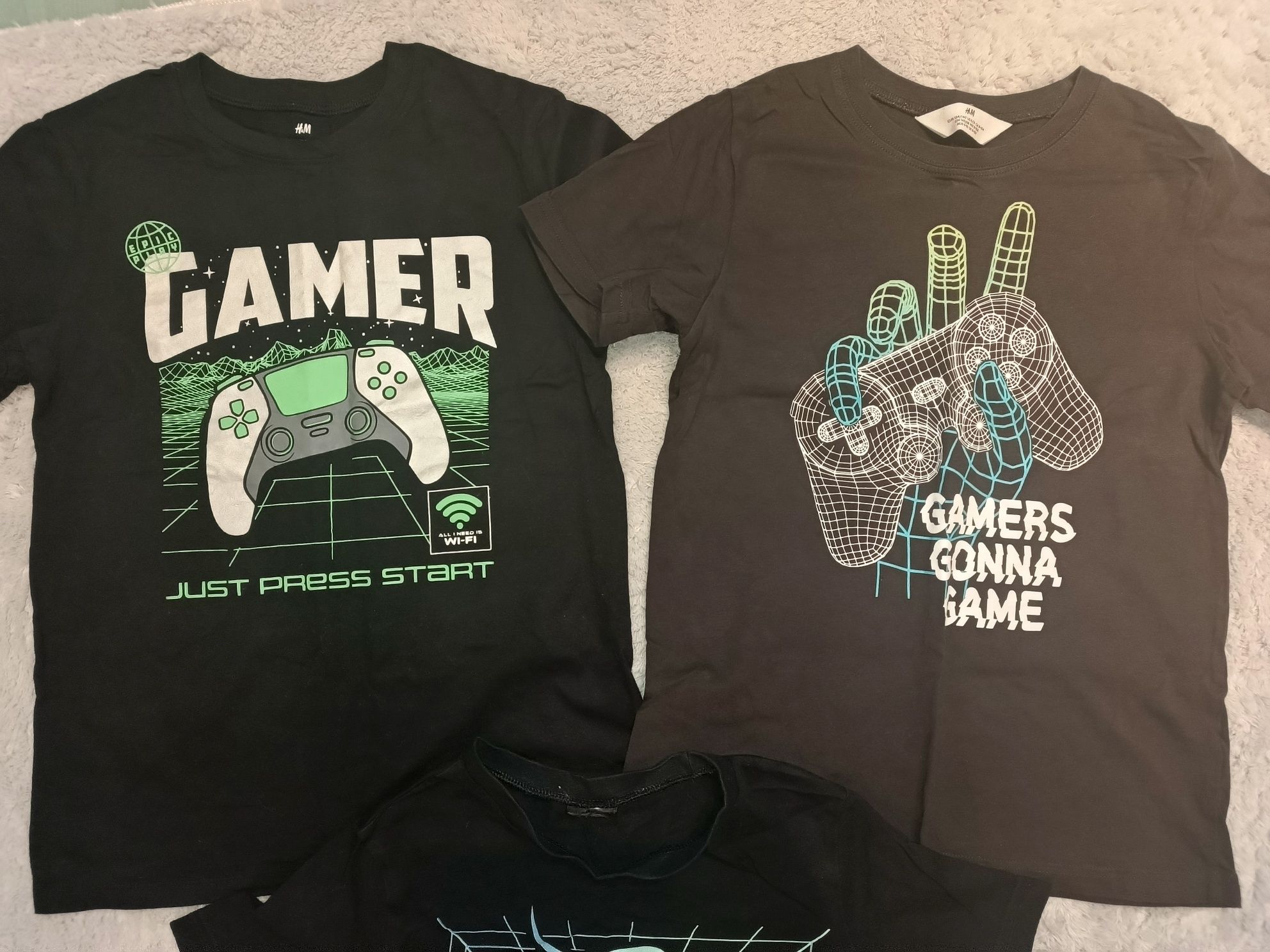 Koszulki game gamer PlayStation h&m 134/140