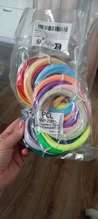 Wkłady PCL do dlugopisu 3D 20 kolorów po 5m