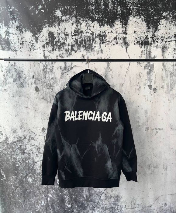 Худі Balenciaga чорне чоловіче худі баленсіага чорне чоловіче