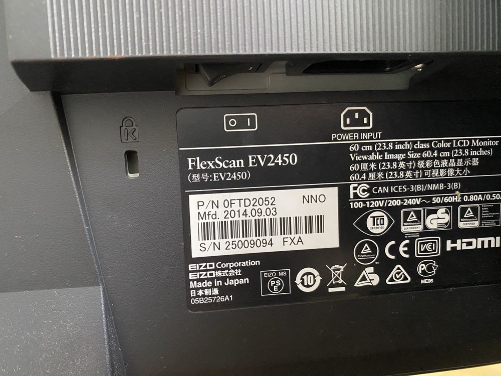 Monitor eizo FlexScan EV2450