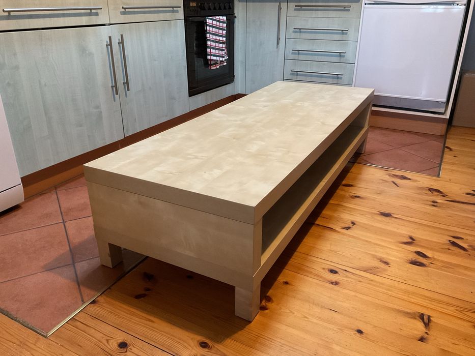 Stolik RTV pod TV, Ikea Lack beżowy 149x55