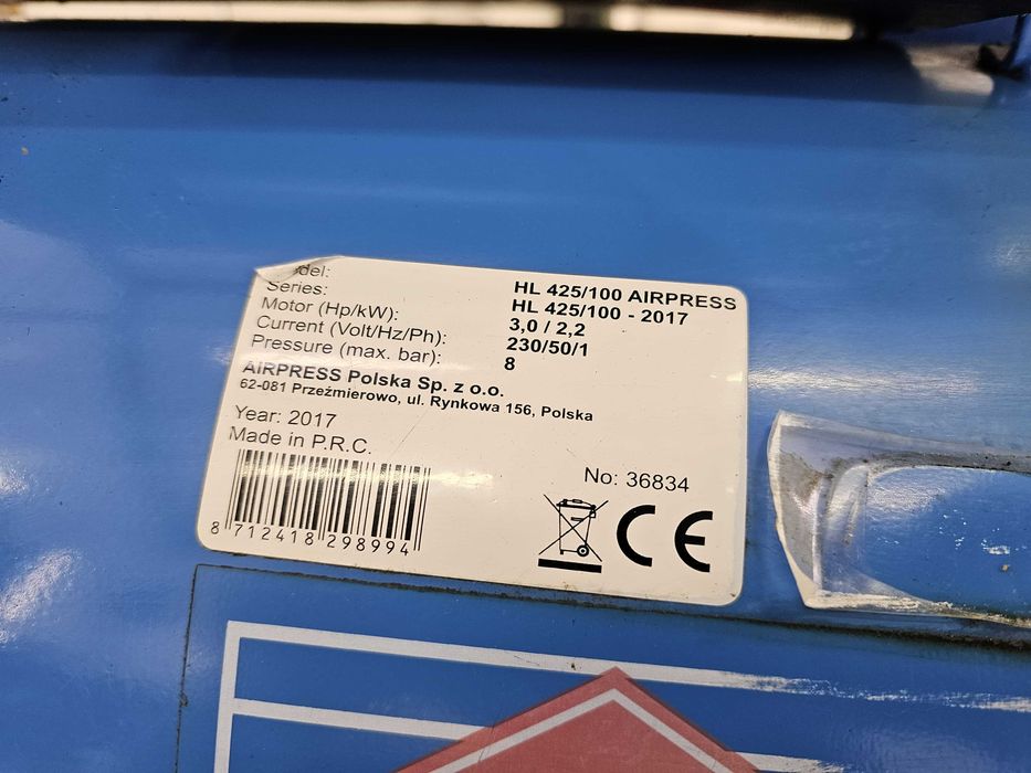 Kompresor dwutłokowy 100l Airpress
