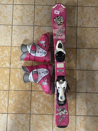Zestaw narciarski dla dzieci narty Skitty 80 + buty Skitty 16