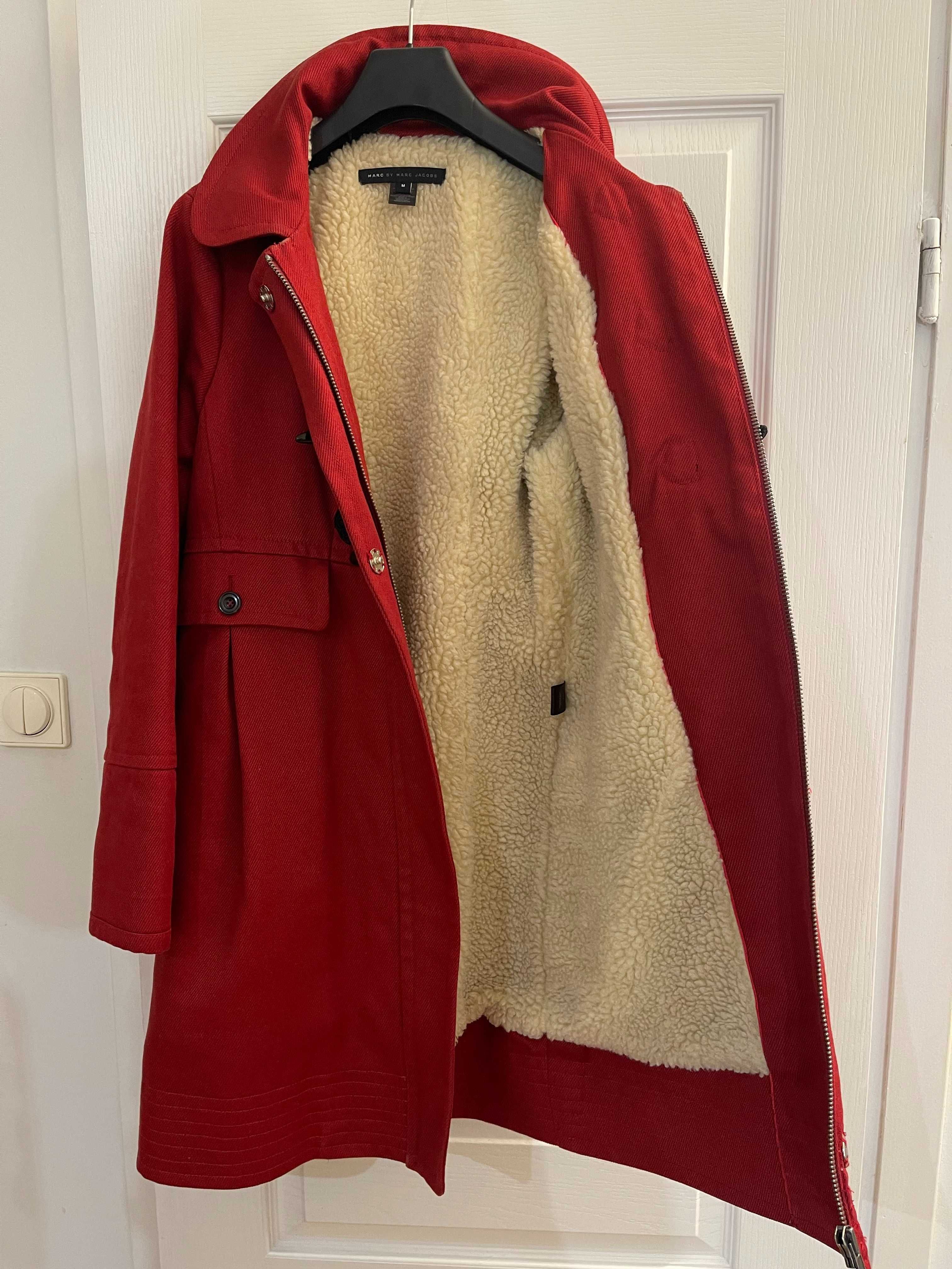 Elegancki, oryginalny, ocieplany, ekskluzywny płaszcz Marc Jacobs