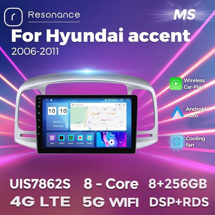 Штатна магнітола Hyundai Accent android GPS навігація хюндай CarPlay