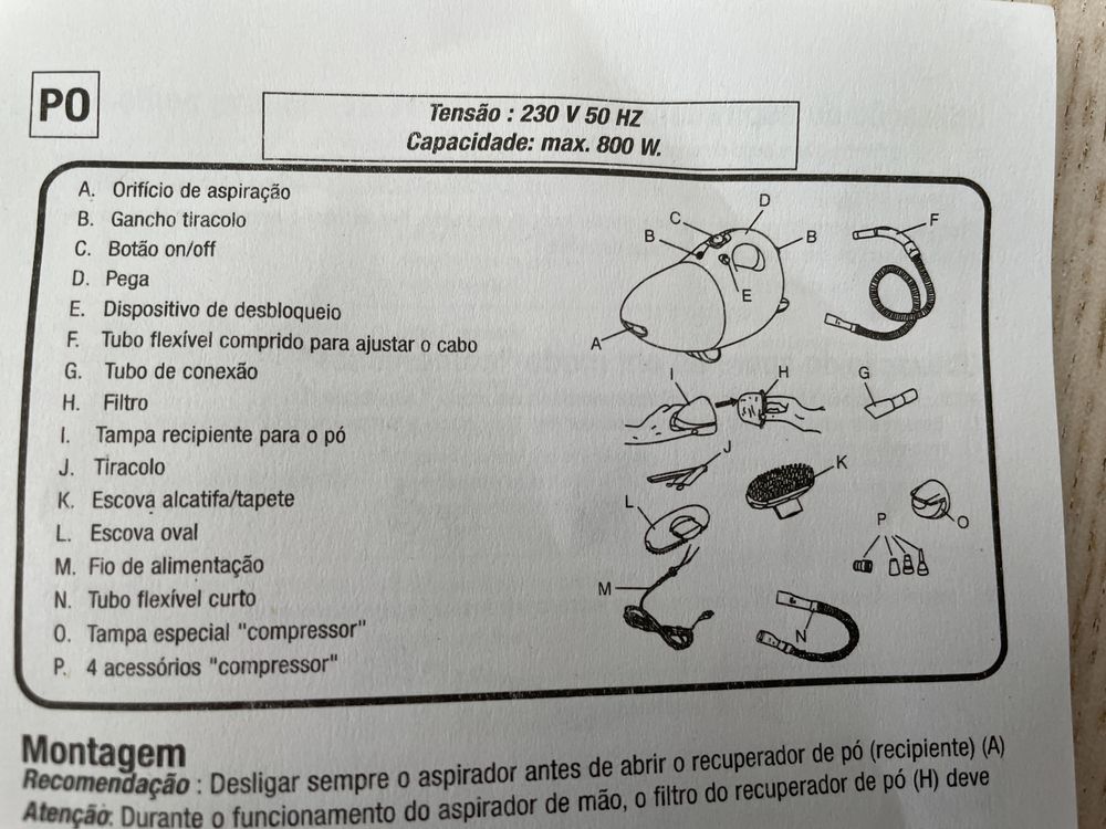 Aspirador portátil