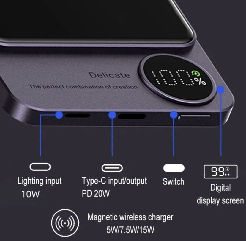 PowerBank Q9 10000Mah 20W {MagSafe} для Apple і Android
