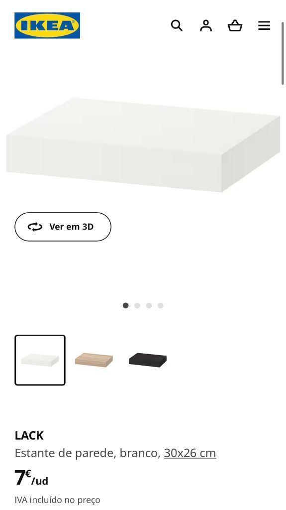 Vendo 1 cubo e 2 prateleiras ikea