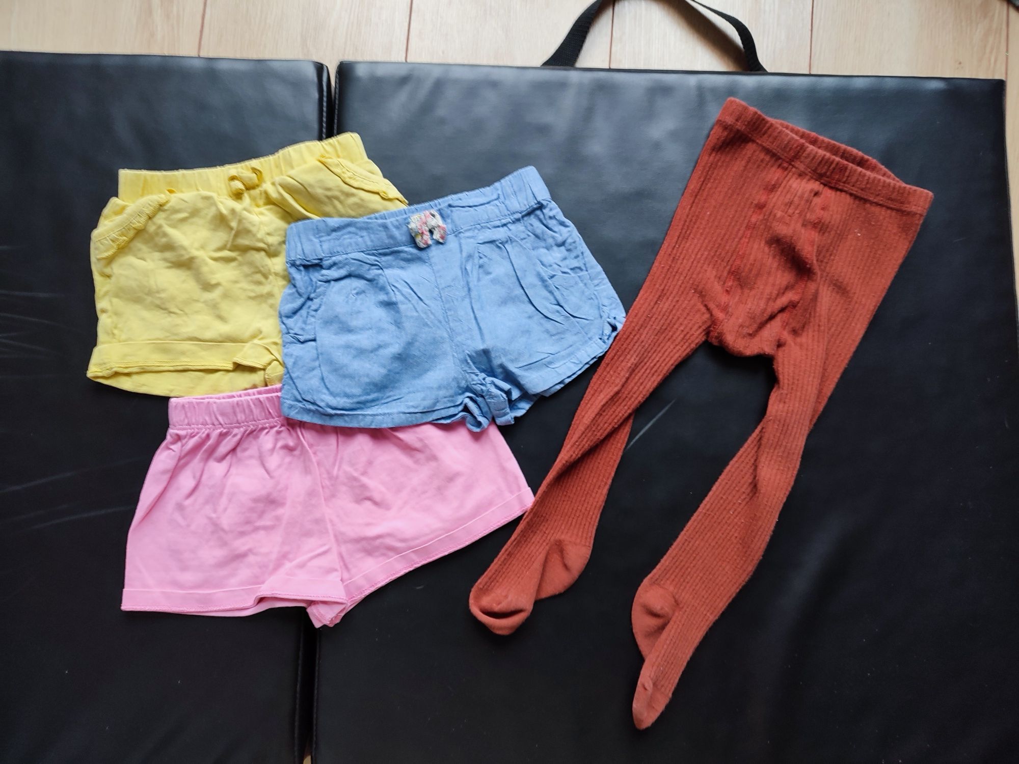 Paka, zestaw : spodnie, spodenki i rajstopki , łącznie 16 sztuk, r 86