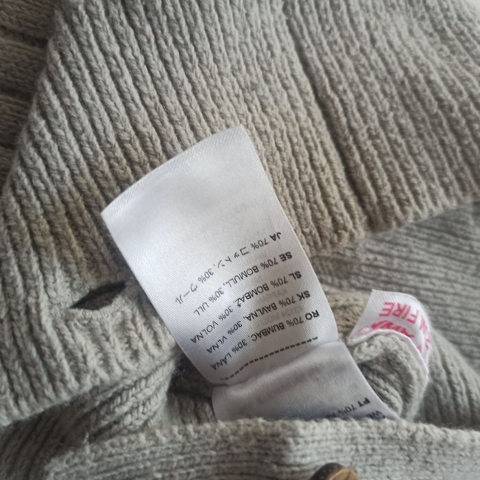 Newbie 68 szare wełniane spodnie warkocz ogrodniczki cotton wool