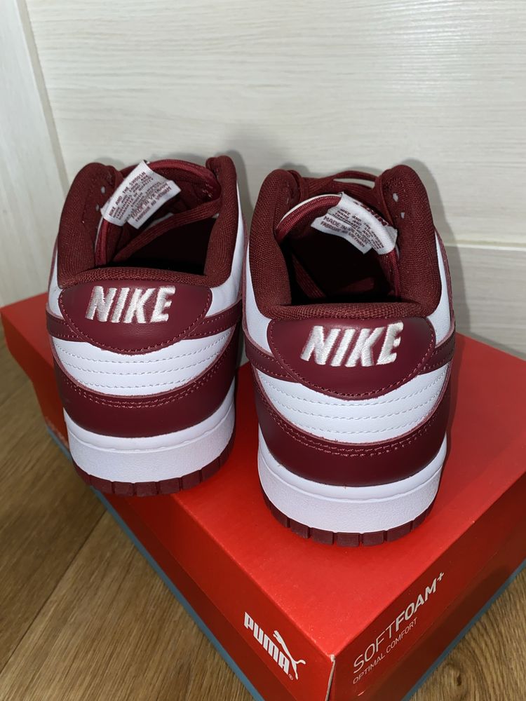 Кросівки nike sb dunk low team red bordeaux