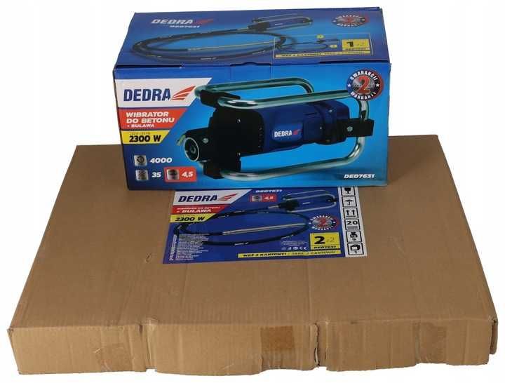 Wibrator Do Betonu Zagęszczarka Buława Wibracyjna DEDRA 2300W Wąż 4,5m