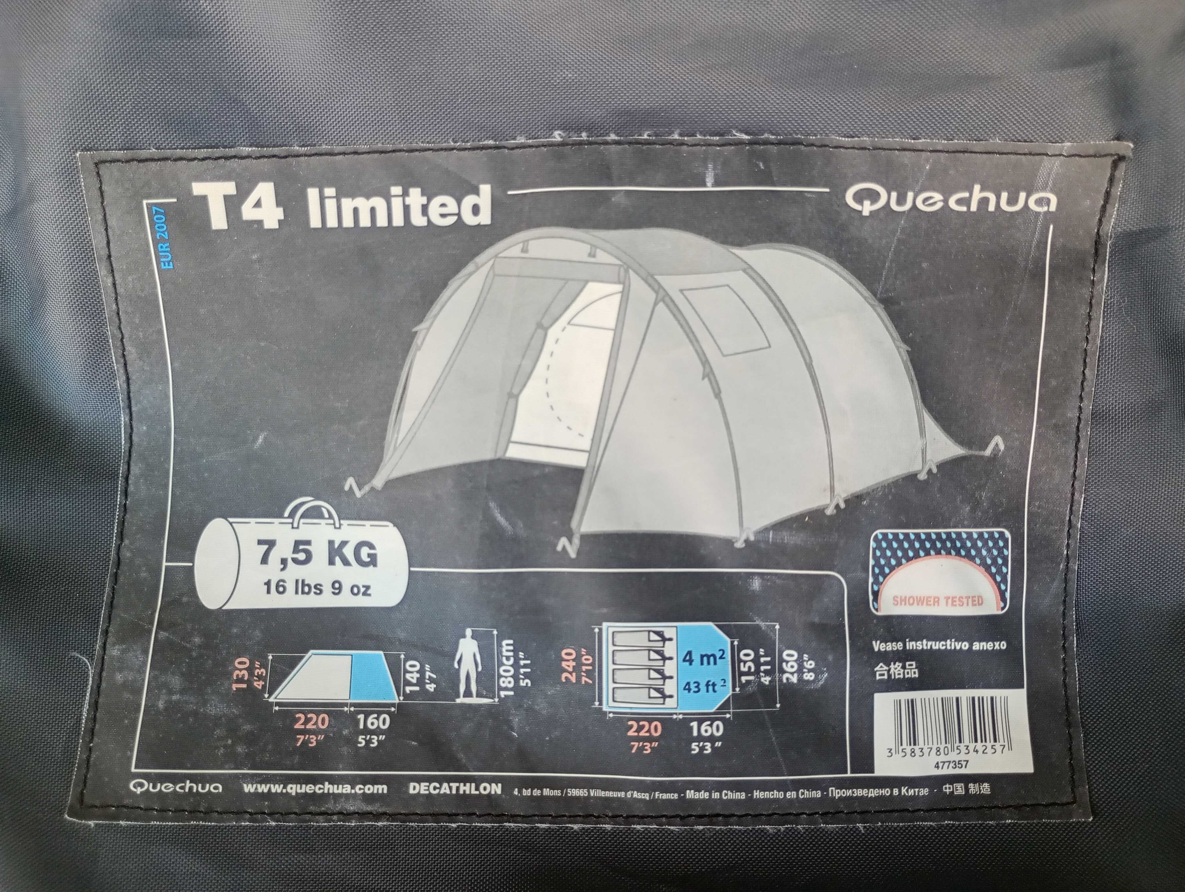 Tenda QUECHUA para 4 pessoas