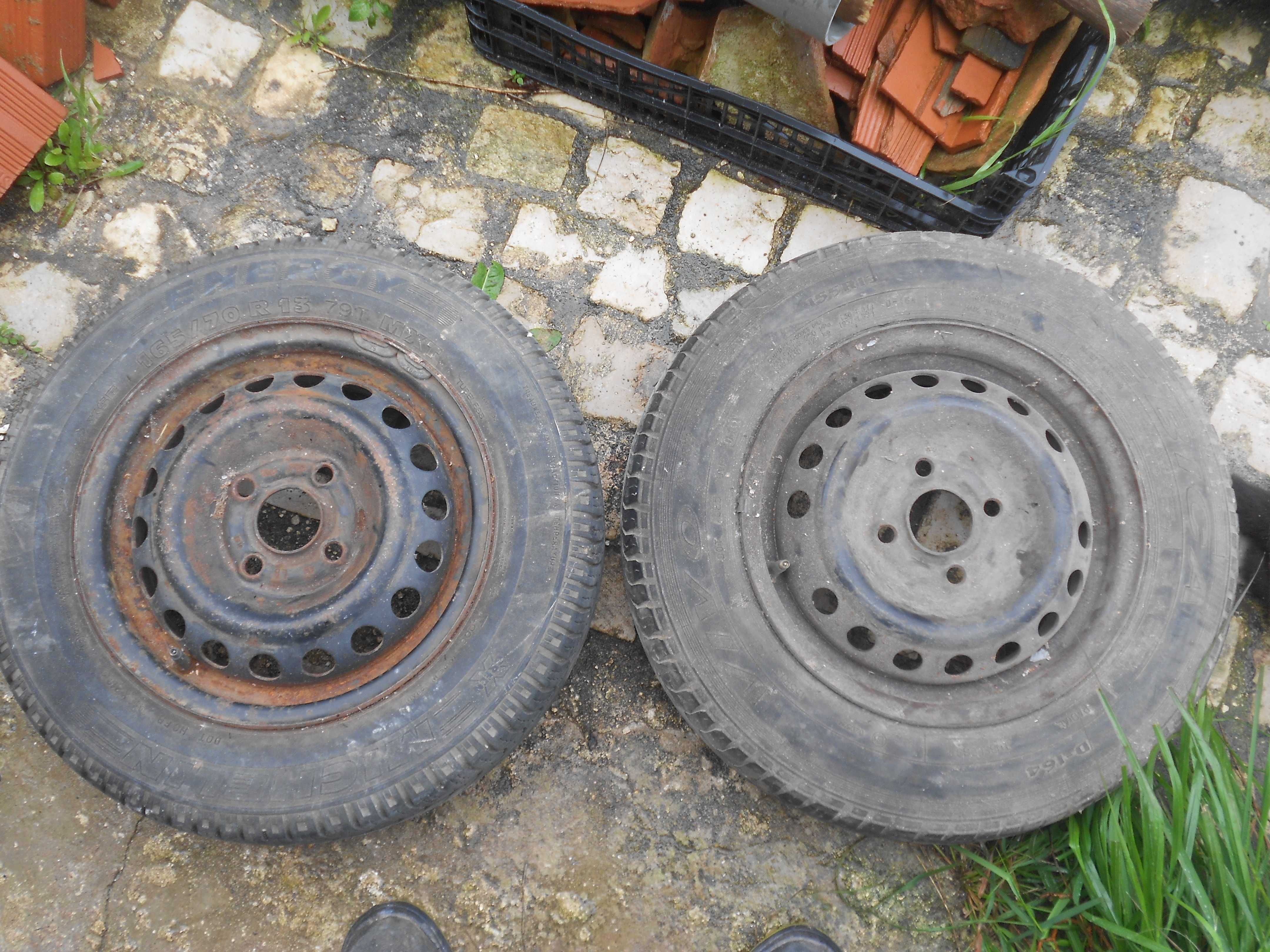 Pneu roda jante ferro Opel R14 R13