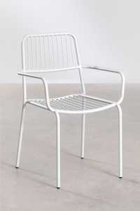 Krzesło białe metalowe Sklum