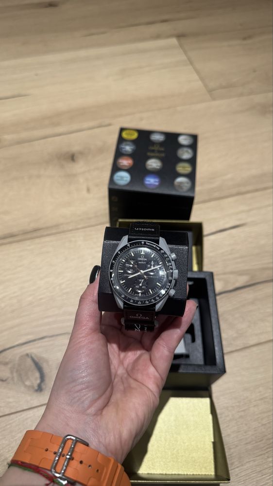 Годинник Omega&Swatch Moon Swatch часы  100% оригинал