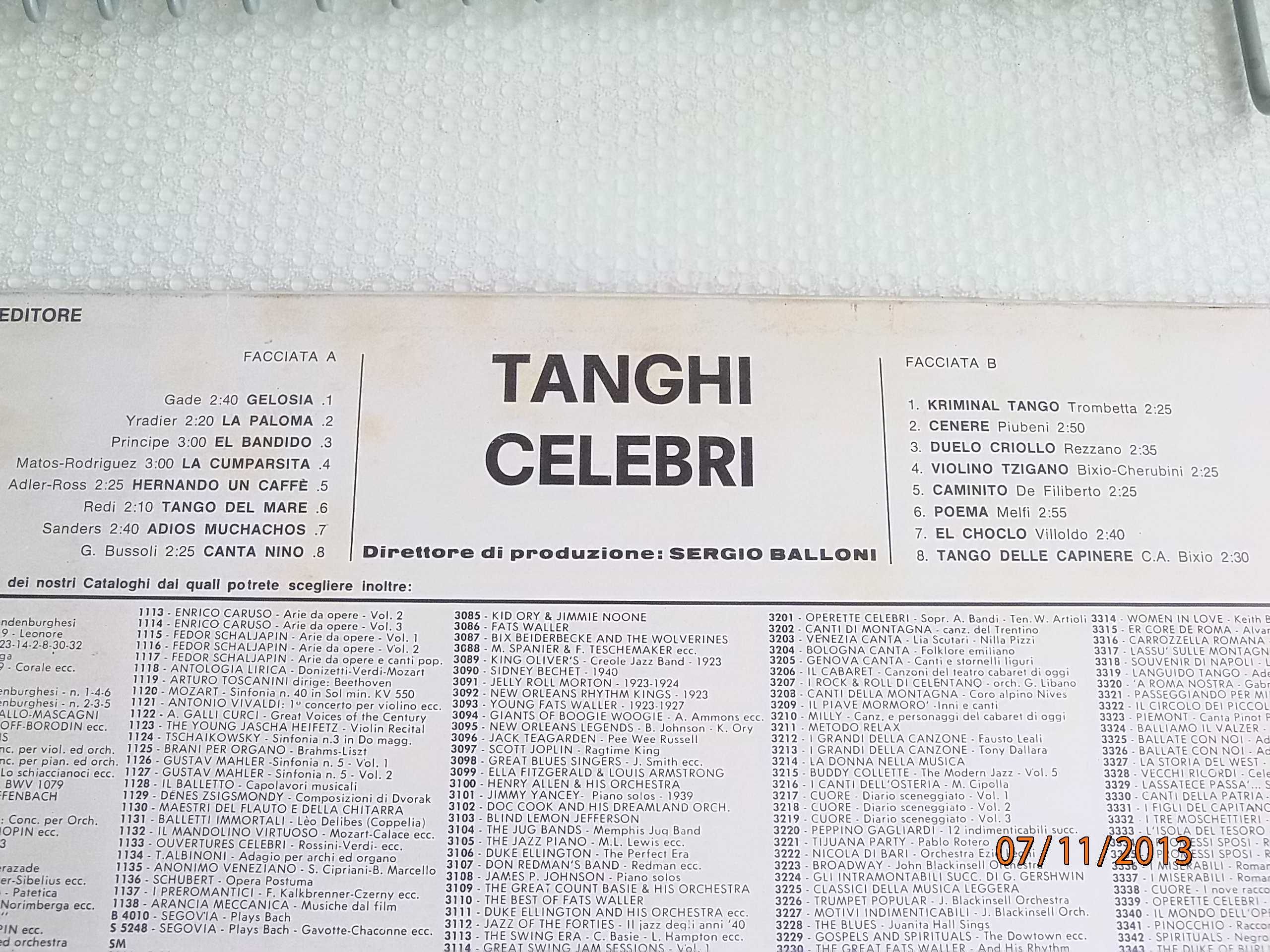 Discos Vinyl Folk,  Latin american dances e Tango