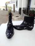 Botas de cowboy em pele
