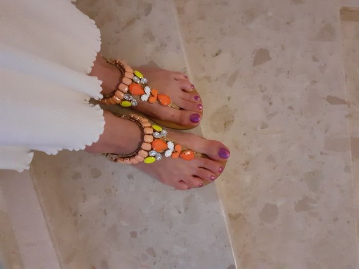 Cosmoparis Biżuteryjne skóra sandały z kryształkami style Saint-Tropez