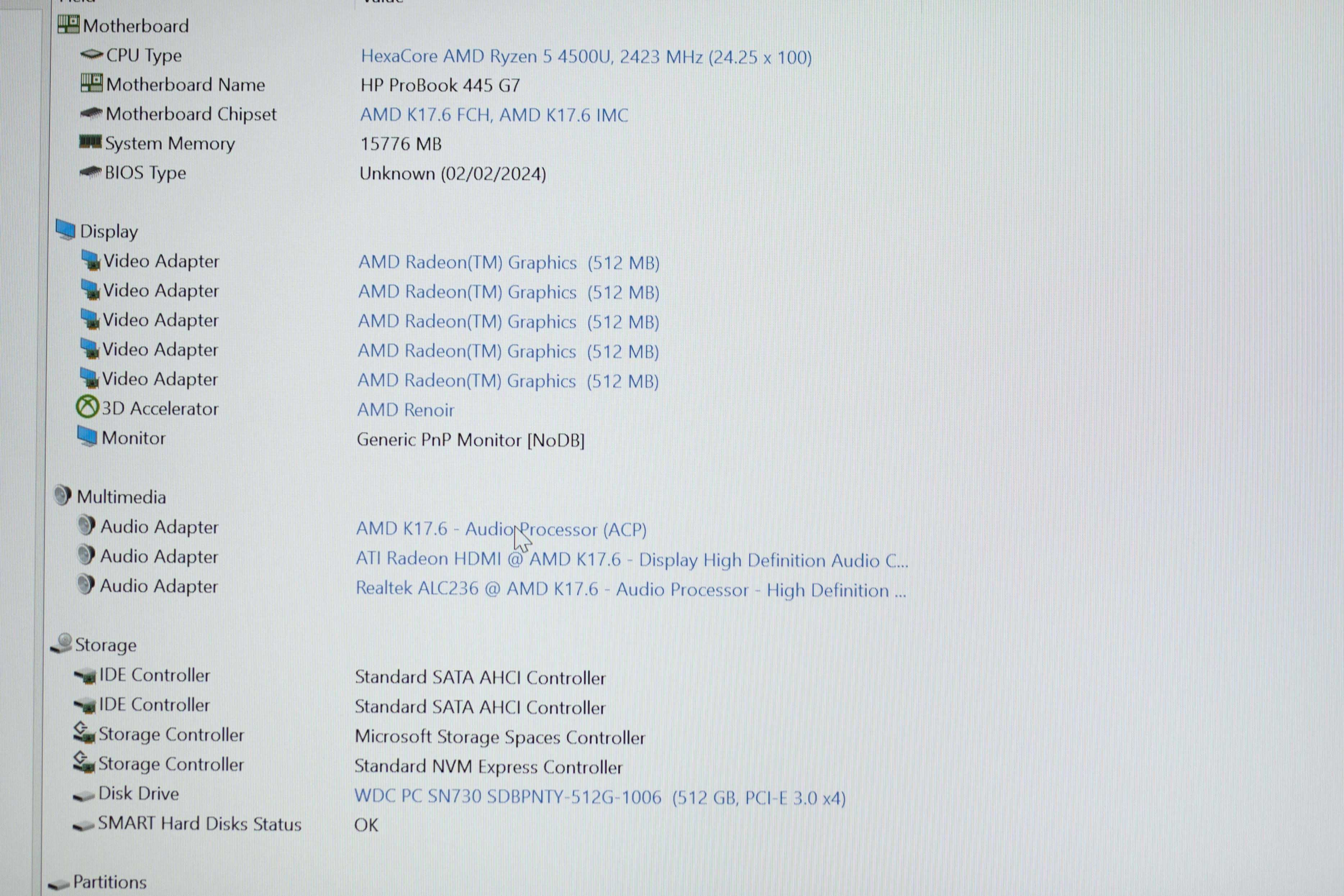HP ProBook 445 G7 Ryzen 5 4500U 16RAM 512SSD FHD IPS 14”