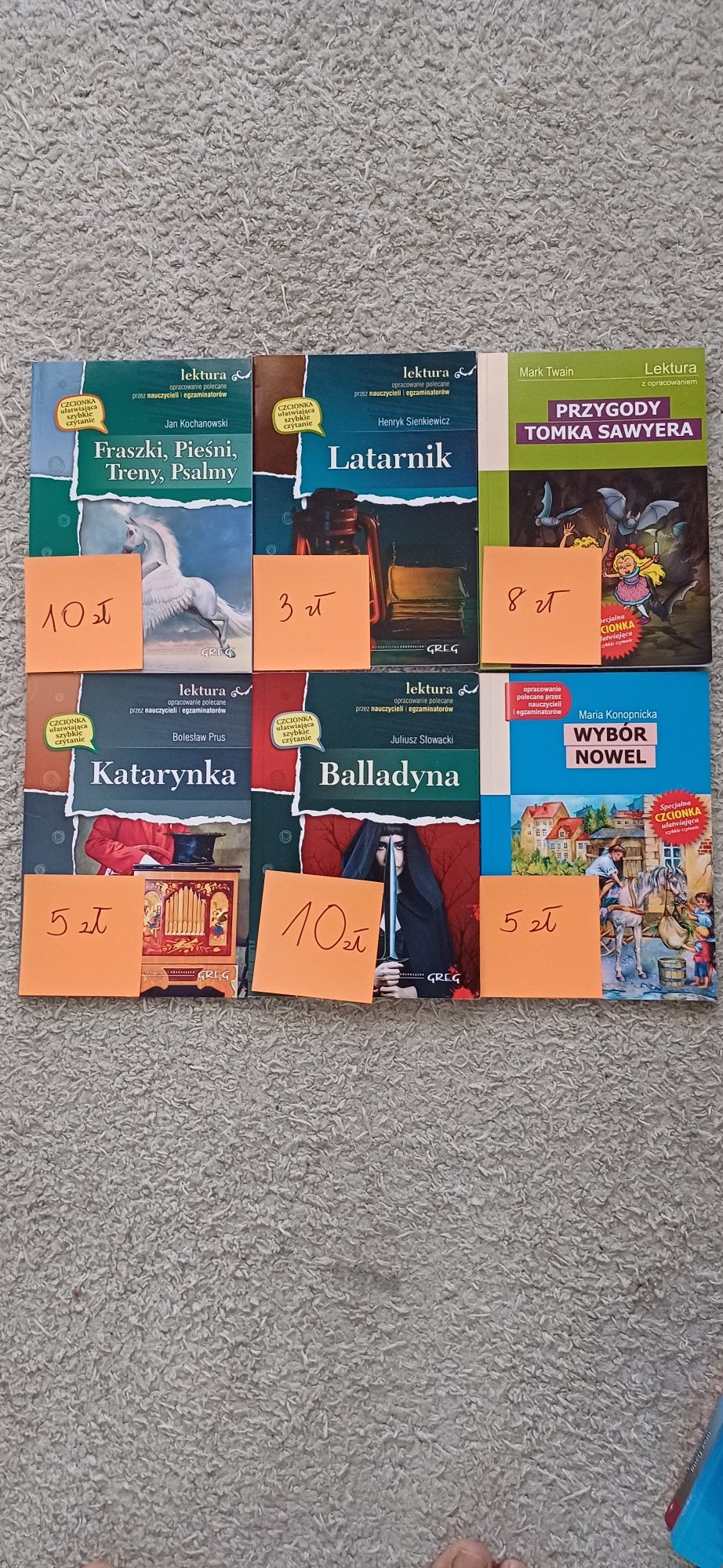 Sprzedam lektury szkolne