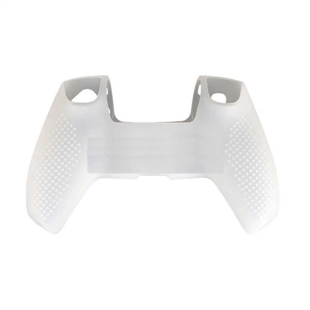 Capa Protetora  de Silicone para Comando PS5 Dualsense - Preto/Branco