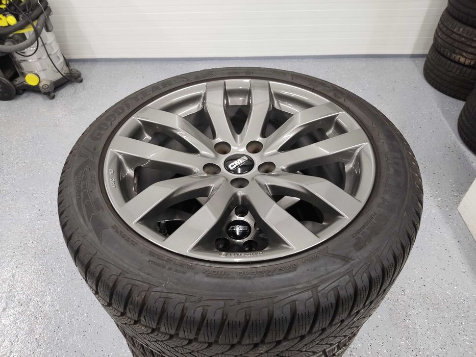Koła zimowe CMS 18" 5x112 + opony Goodyear 245/45/18 7mm