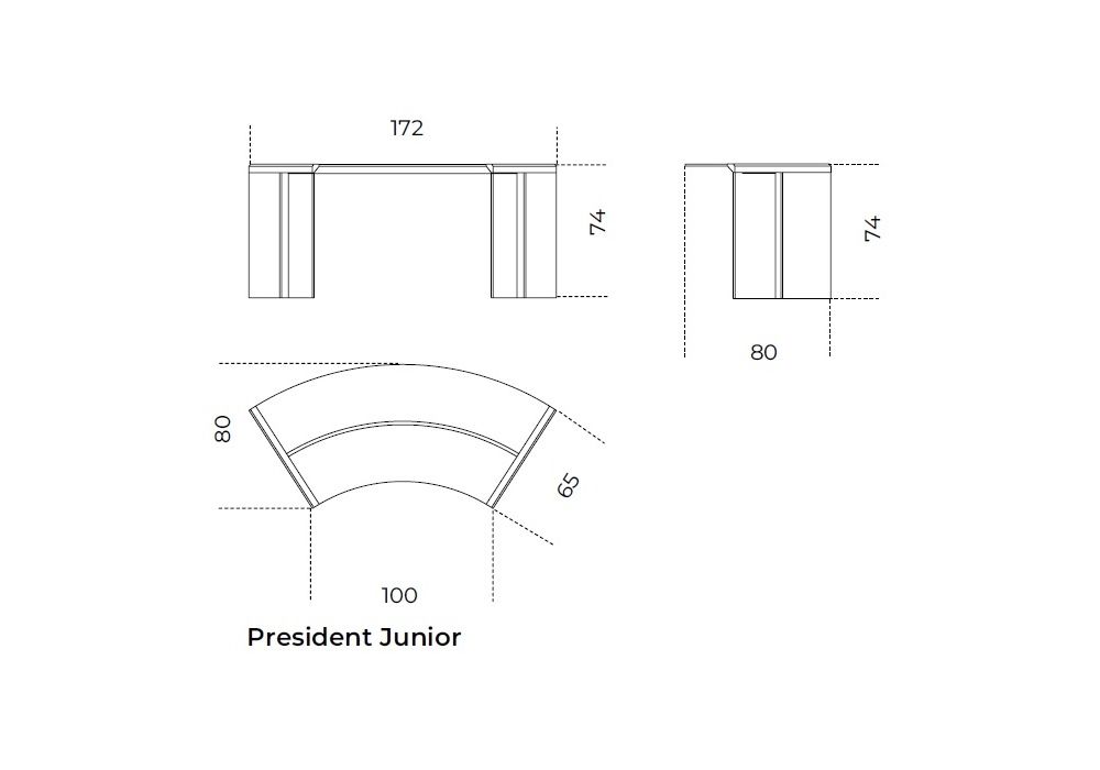 Gallotti Radice President Junior wlsokie srebrne biurko szklane duze