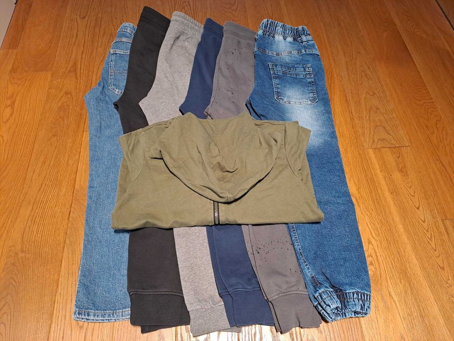 Dresy, dżinsy, bluza, zestaw, H&M, Reserved, Coccodrillo, 140-146