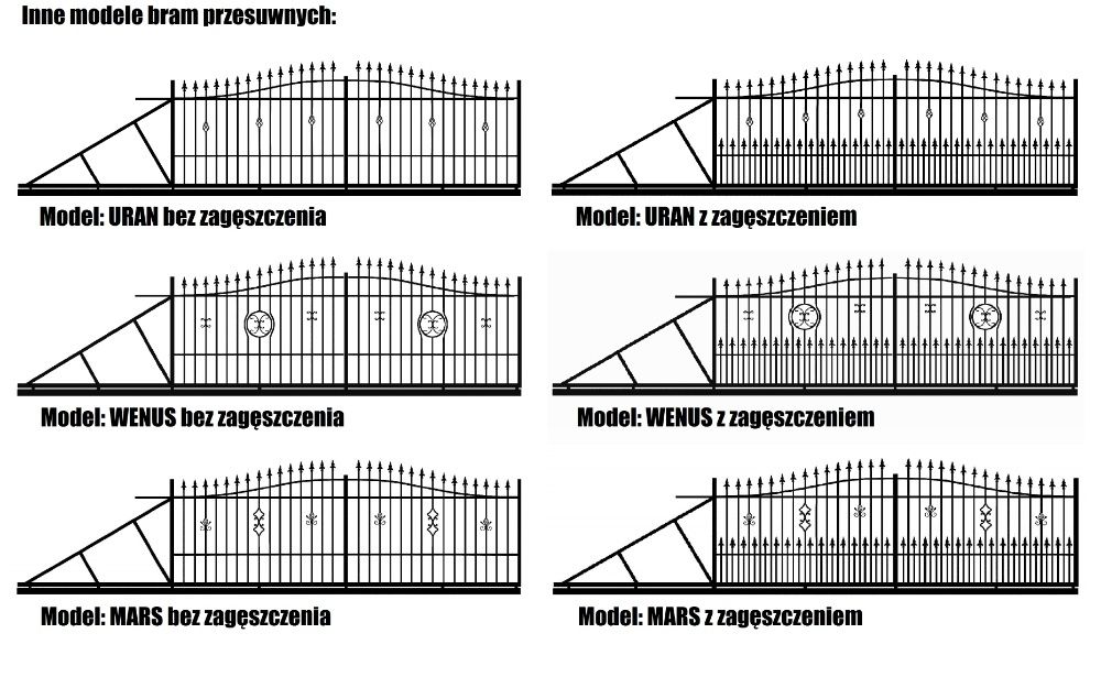 brama kuta wjazdowa PRZESUWANA przesuwna WENUS PLUS DOSTAW GRATIS