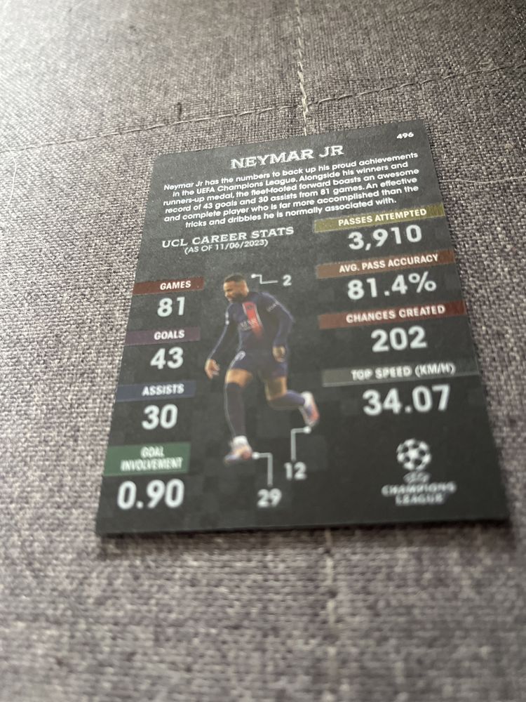 Karta piłkarska NEYMAR JR black edge edition z kolekci MATCH ATTAX