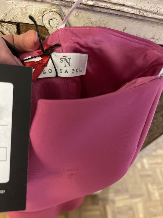 Piekna wizytowa sukienka fuksja Sonia Pena 38 nowa