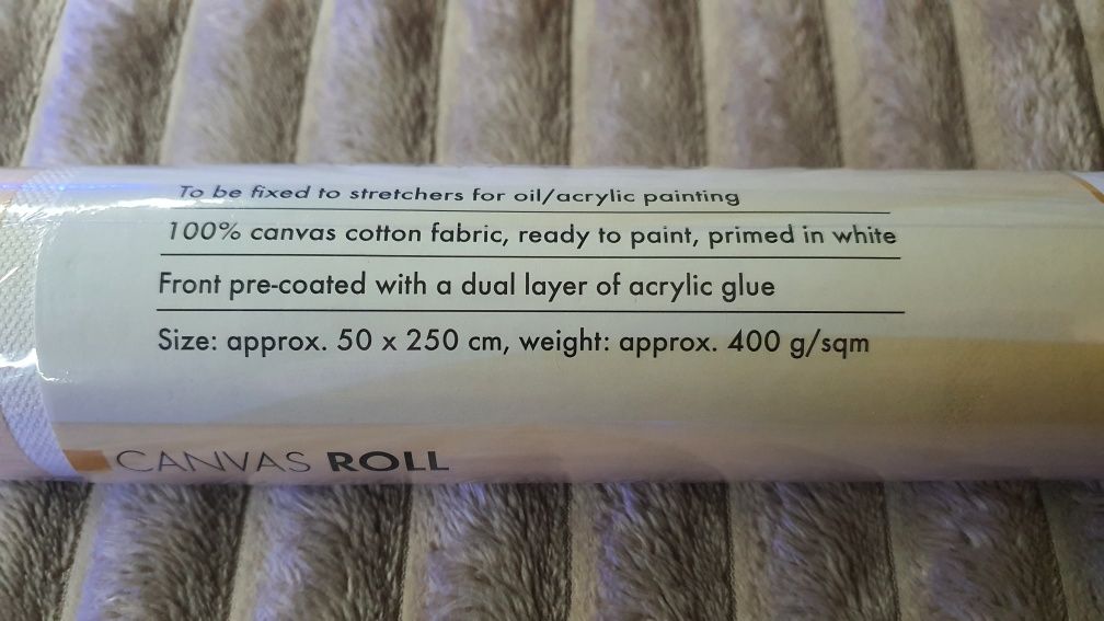 CANVAS ROLL Rolka płótna lnianego 50x250cm 400g/m² NOWA !