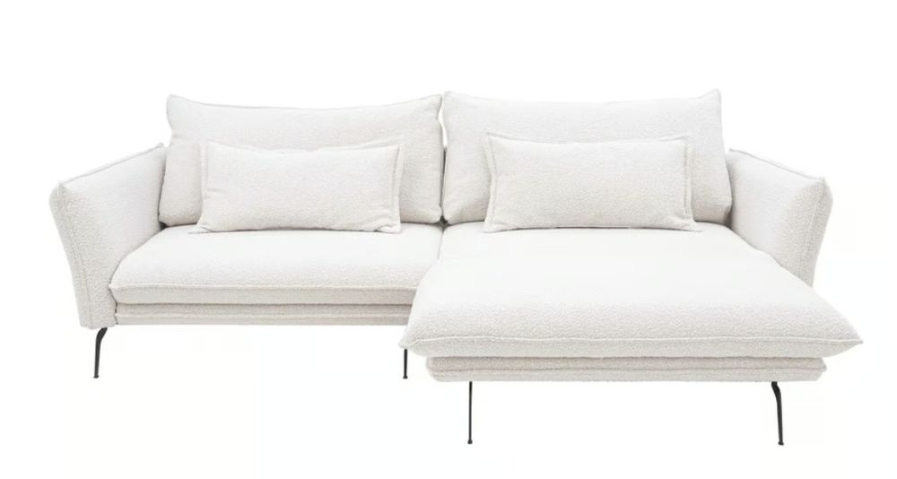 Piękny   narożnik z poduszkami  prawy,styl włoski