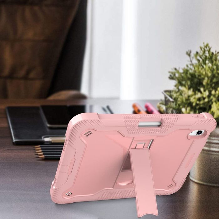 Etui do iPad Air 5/Air 4/ Pro 11 z Podstawką i Paskiem na Ramię Różowe