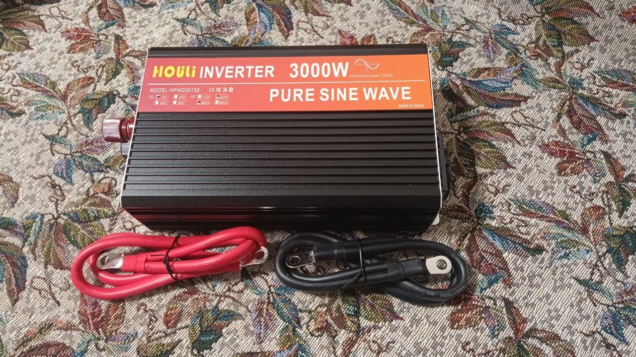 Інвертор HOULI 5000/2500W з чистою синусоїдою на 12та 24 вольт.