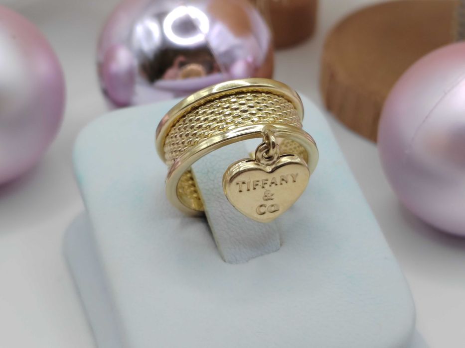 NOWY Złoty Pierścionek Tiffany Serce r11 / Złoto 585