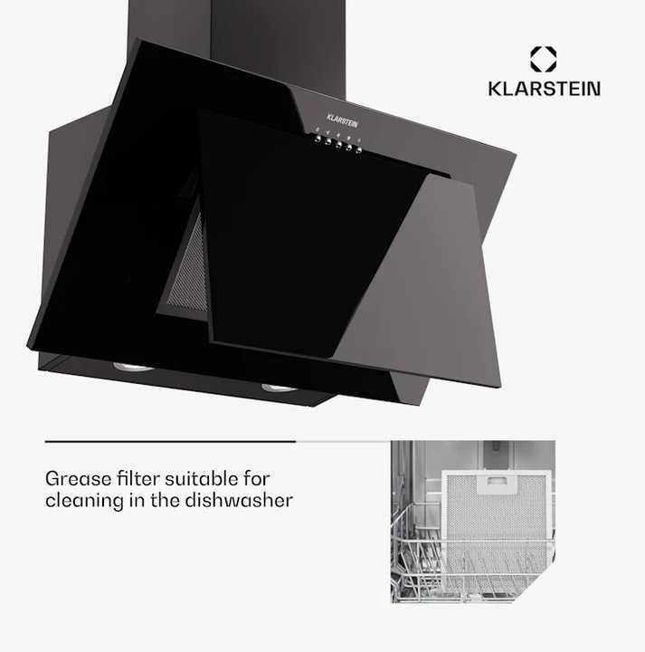 Okap kuchenny kominowy Klarstein przyścienny 60cm 247m³/h LED