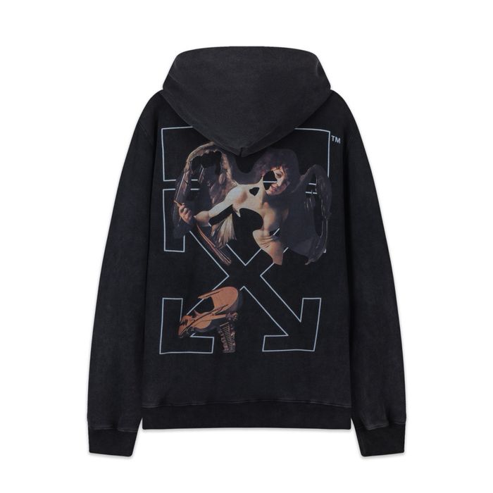 Off-white худи мужское оверсайз унисекс черное вареное