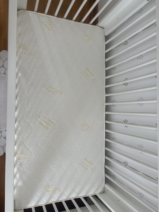 Materac do łóżeczka Hevea 120x60 lateksowo-kokosowy stan IDEALNY