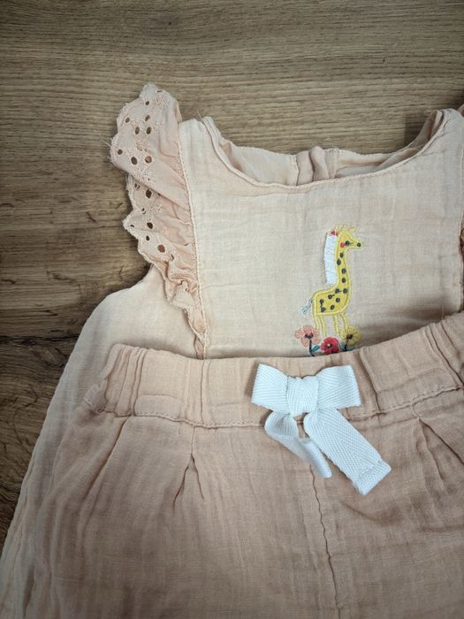 bawełniany komplet w stylu boho dwuczęściowy dla dziewiczych roz 68