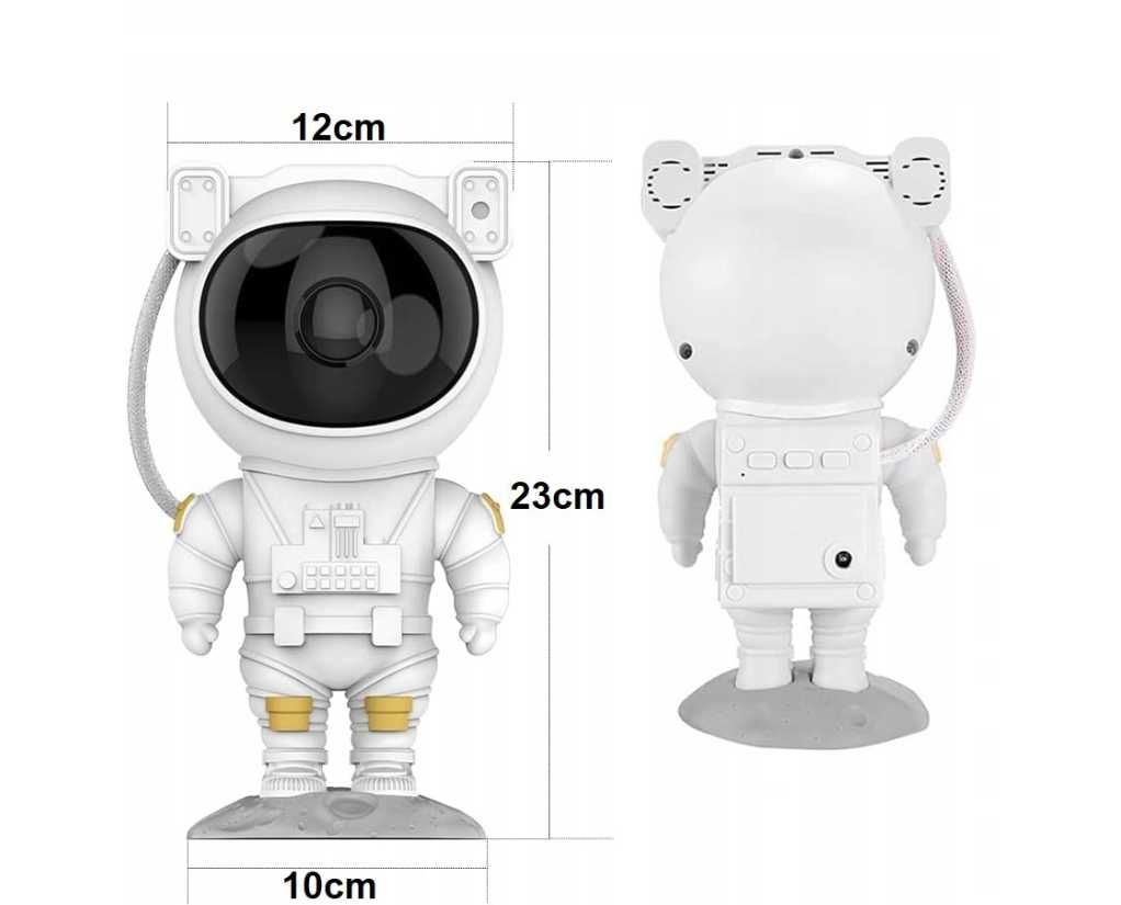 PROJEKTOR GWIAZD ASTRONAUTA Dla Dzieci Lampka Nocna Led Laserowy