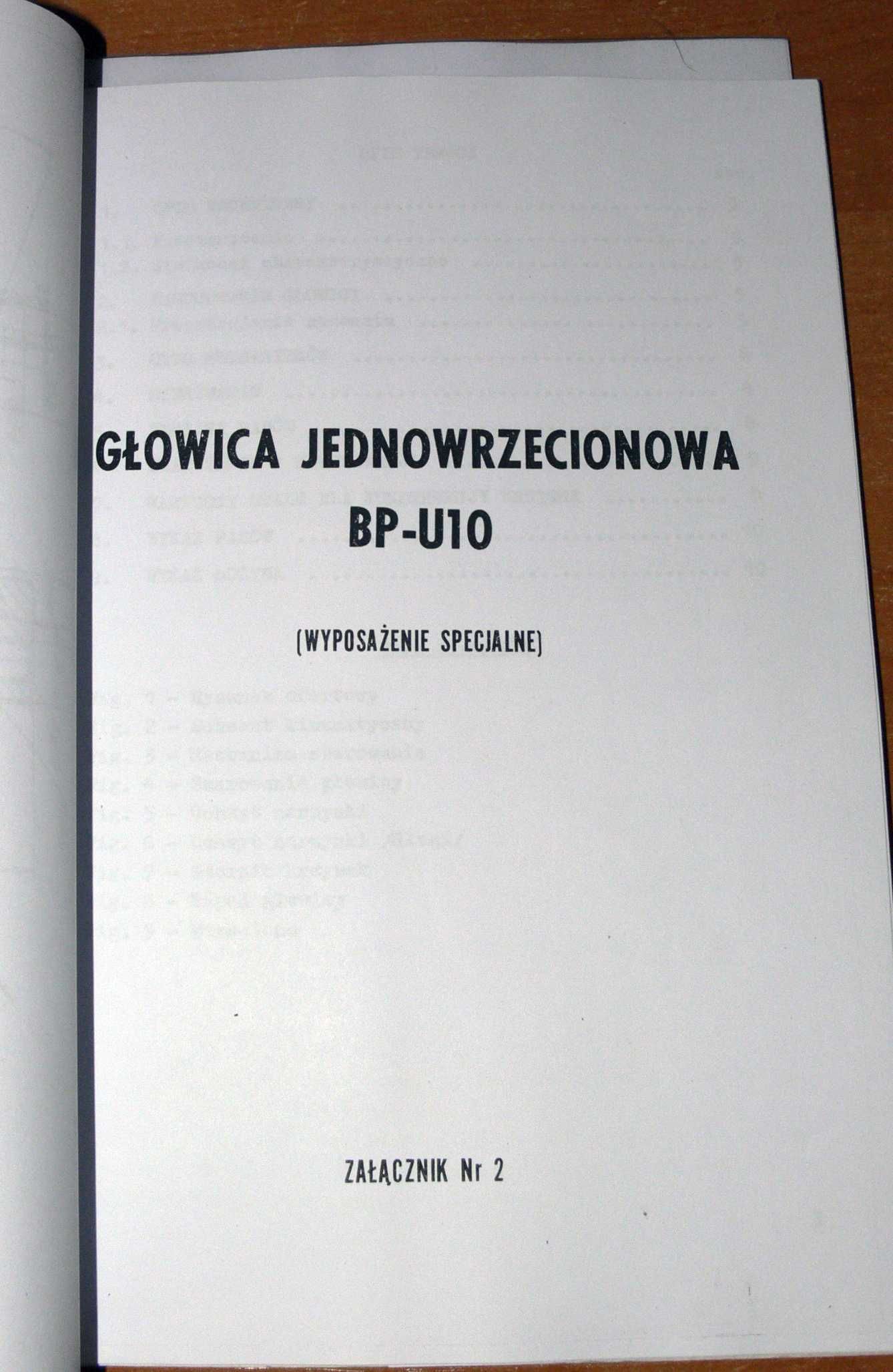 DTR AUTOMAT BP-U10 + KATALOG CZĘŚCI zamiennychiiiiiiiiiiiiiiiiiiiiii