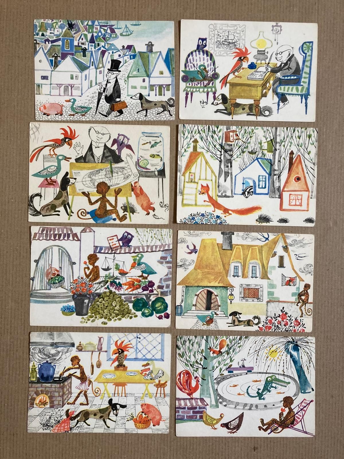 Hanna Balicka-Fribes " Dr. Dolittle i jego  zwierzęta. Pocztówki 1967