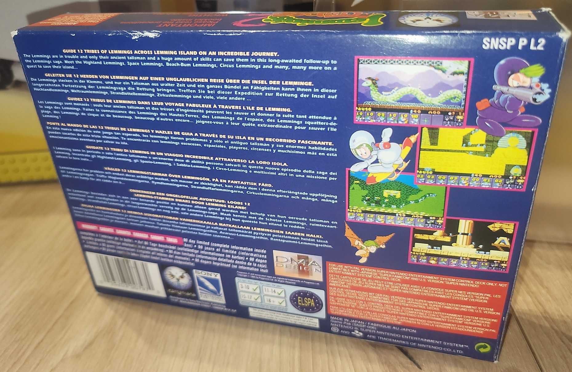 Gra Lemmings 2 The Tribes NINTENDO SNES - BDB stan Komplet +Protektor