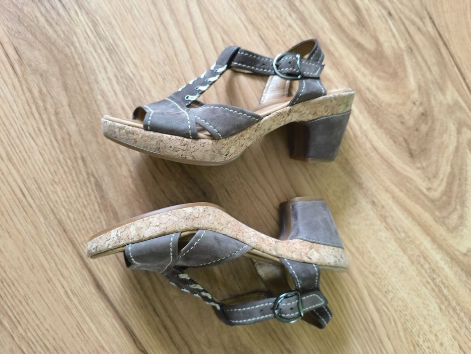 Skórzane sandałki Gabor rozm 38,5 stan bardzo dobry